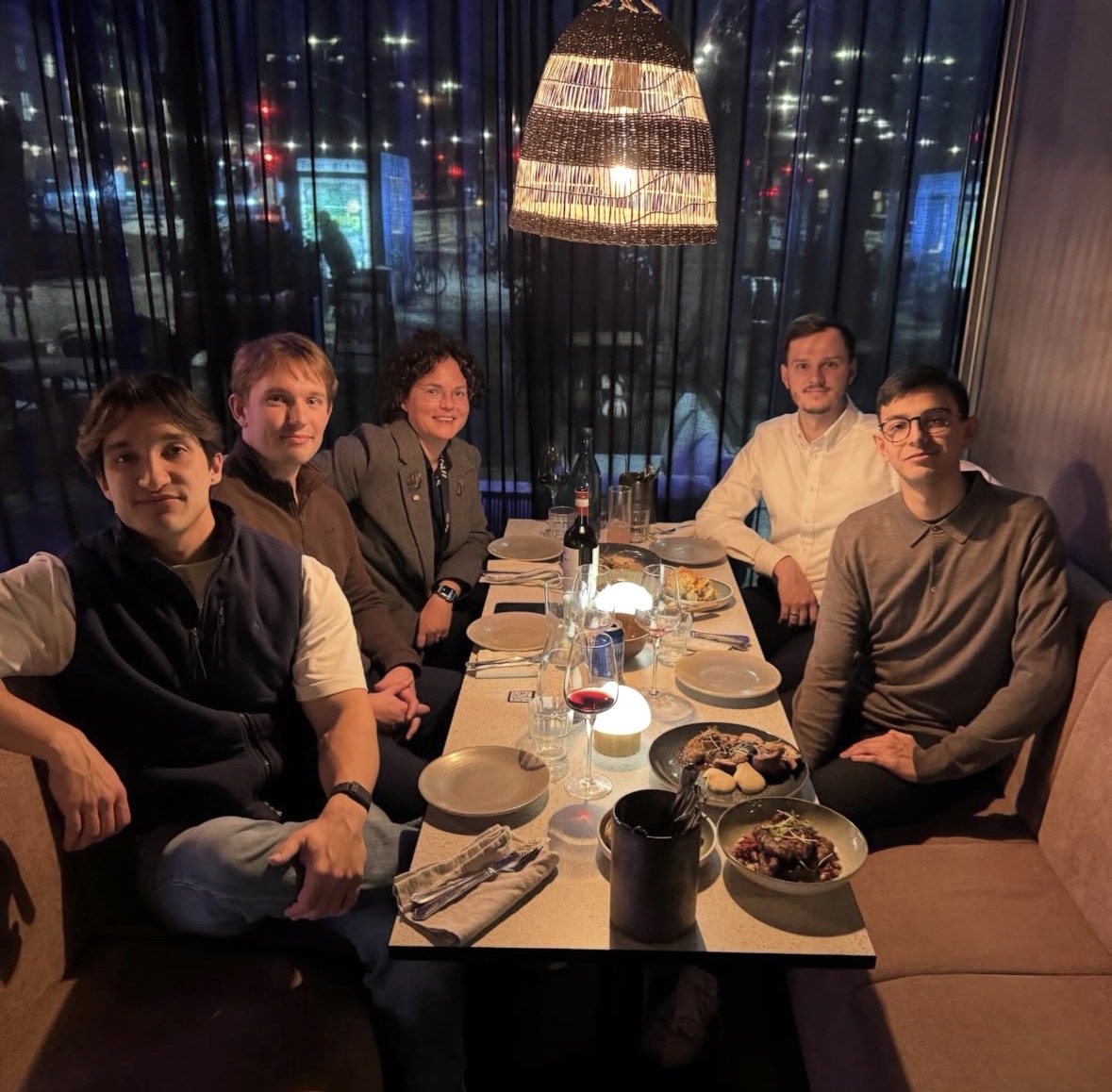 Photo from dinner with previous alumni